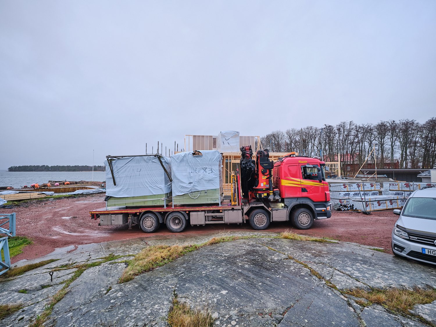 Montage på byggplats