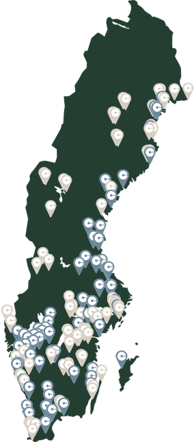 Comfort-Gruppens rikstäckande närvaro i Sverige